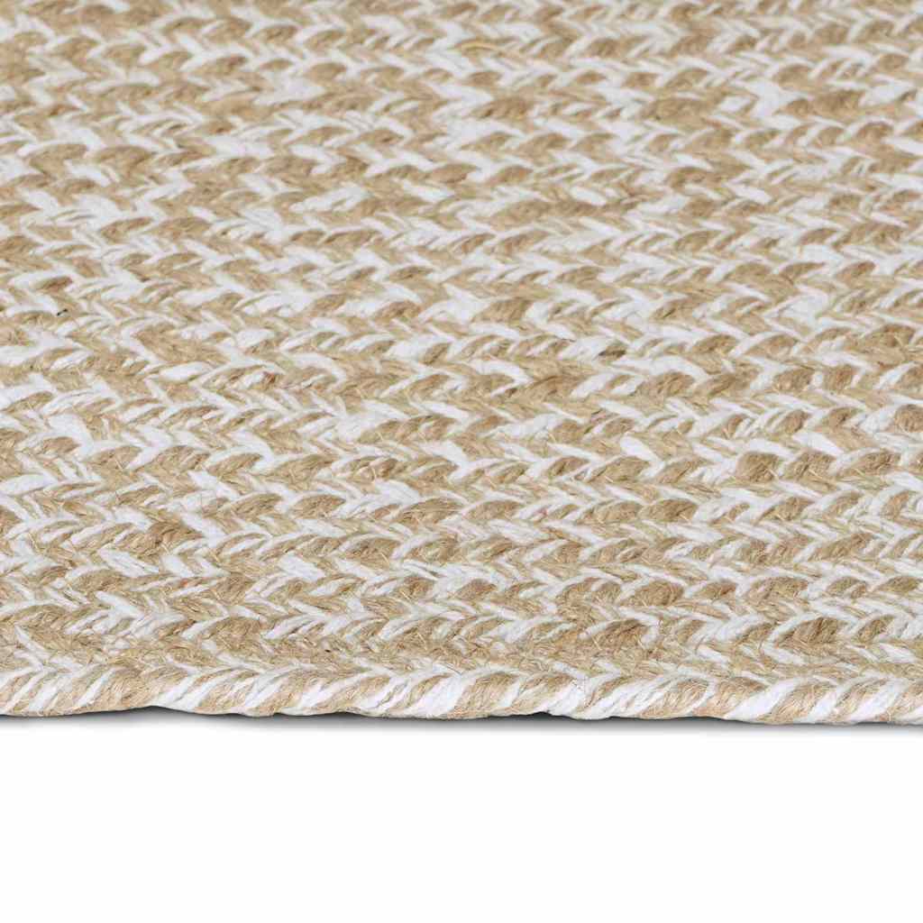 Områdetepper Naturlig og Hvit 80 x 250 cm Jute