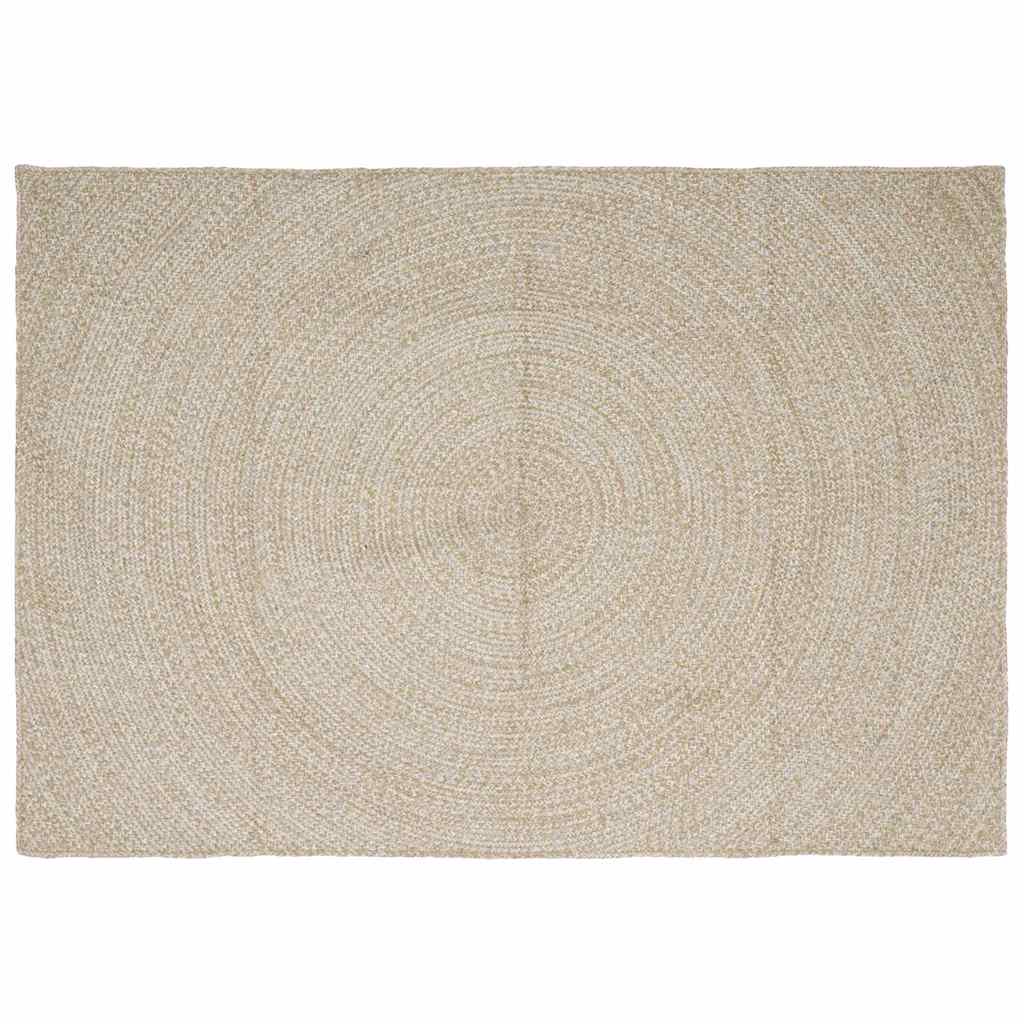 Områdetepper Naturlig og Hvit 200 x 290 cm Jute