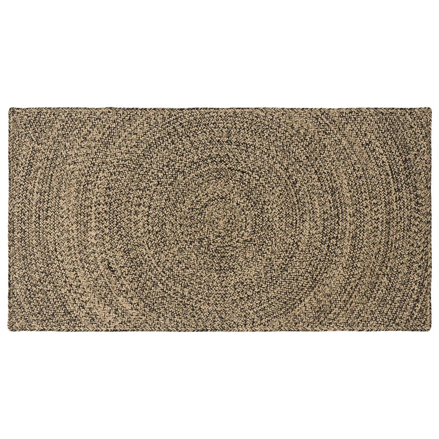 Områdetepper Naturlig og svart 80 x 150 cm Jute