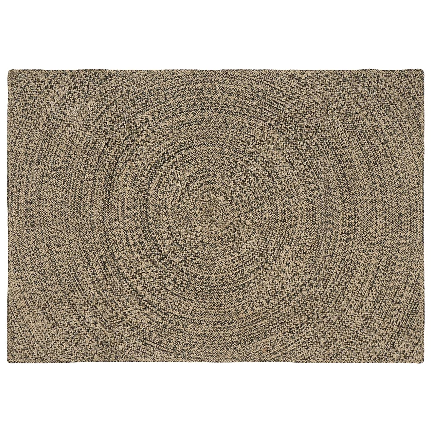 Områdetepper Naturlig og svart 120 x 170 cm Jute
