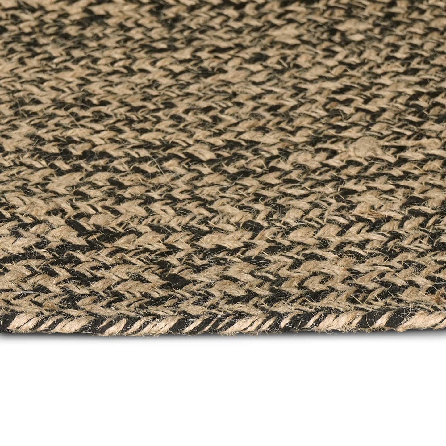 Områdetepper Naturlig og svart 240 x 240 cm Jute