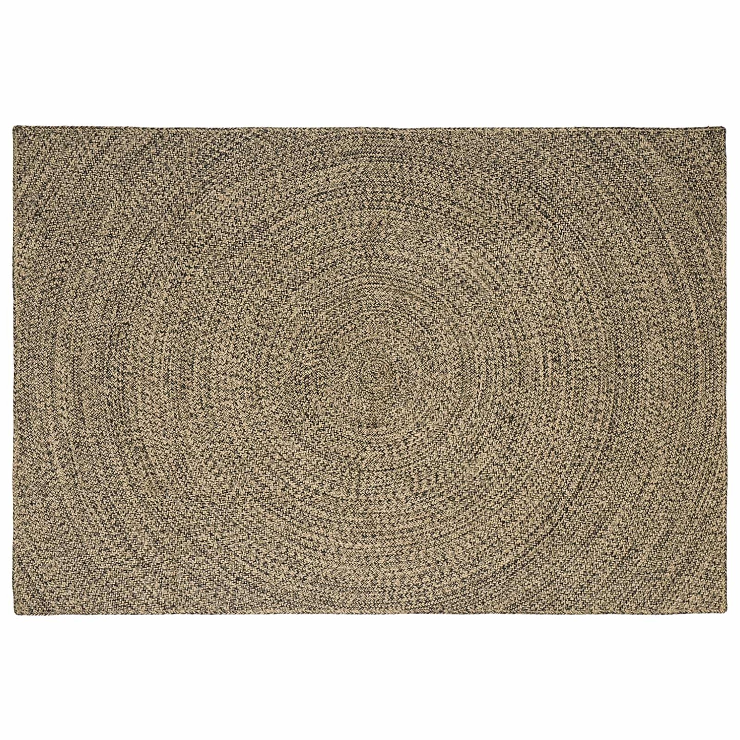 Områdetepper Naturlig og svart 240 x 340 cm Jute