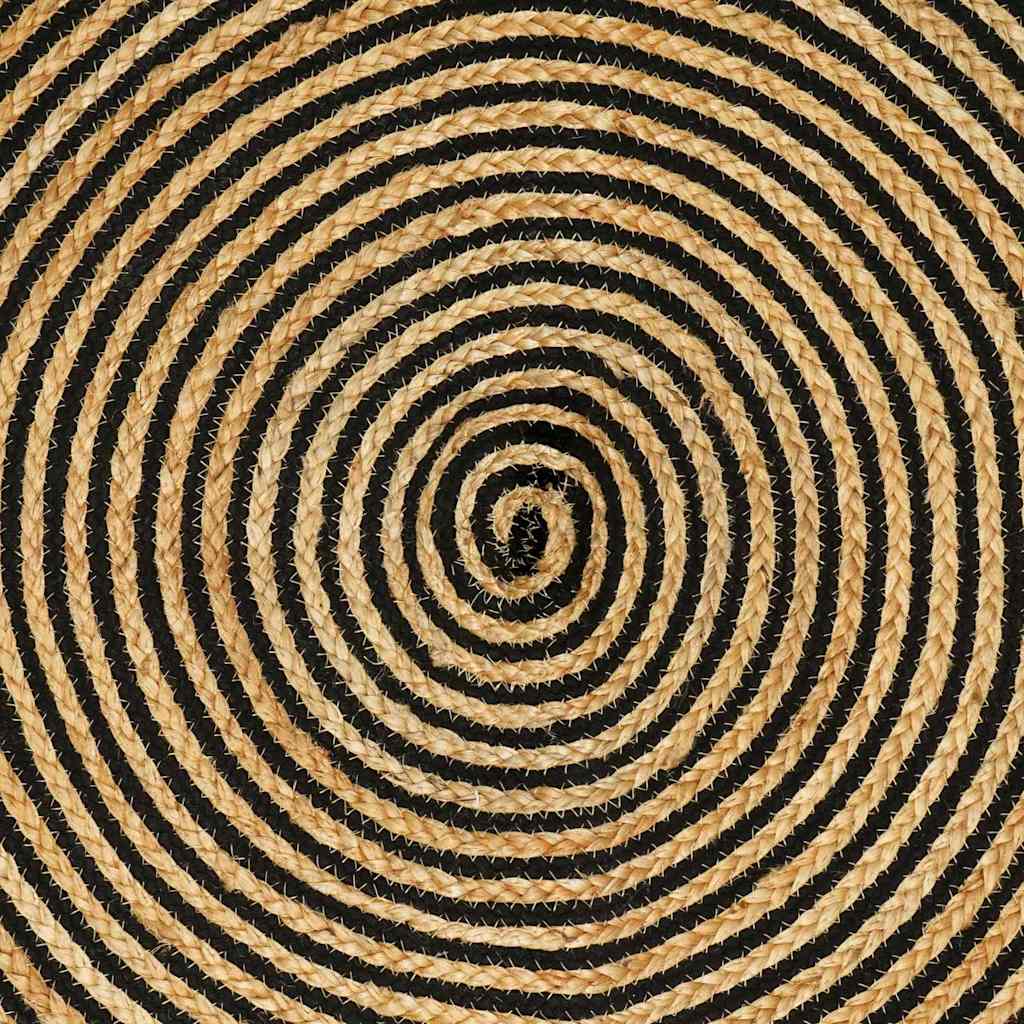 Områdetepper Svart 160 x 160 cm Jute
