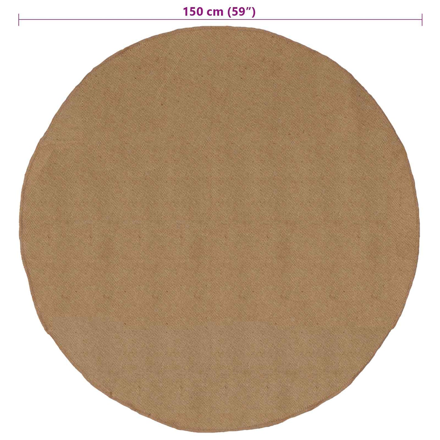 Områdetepper Naturlig Ø 150 cm Jute