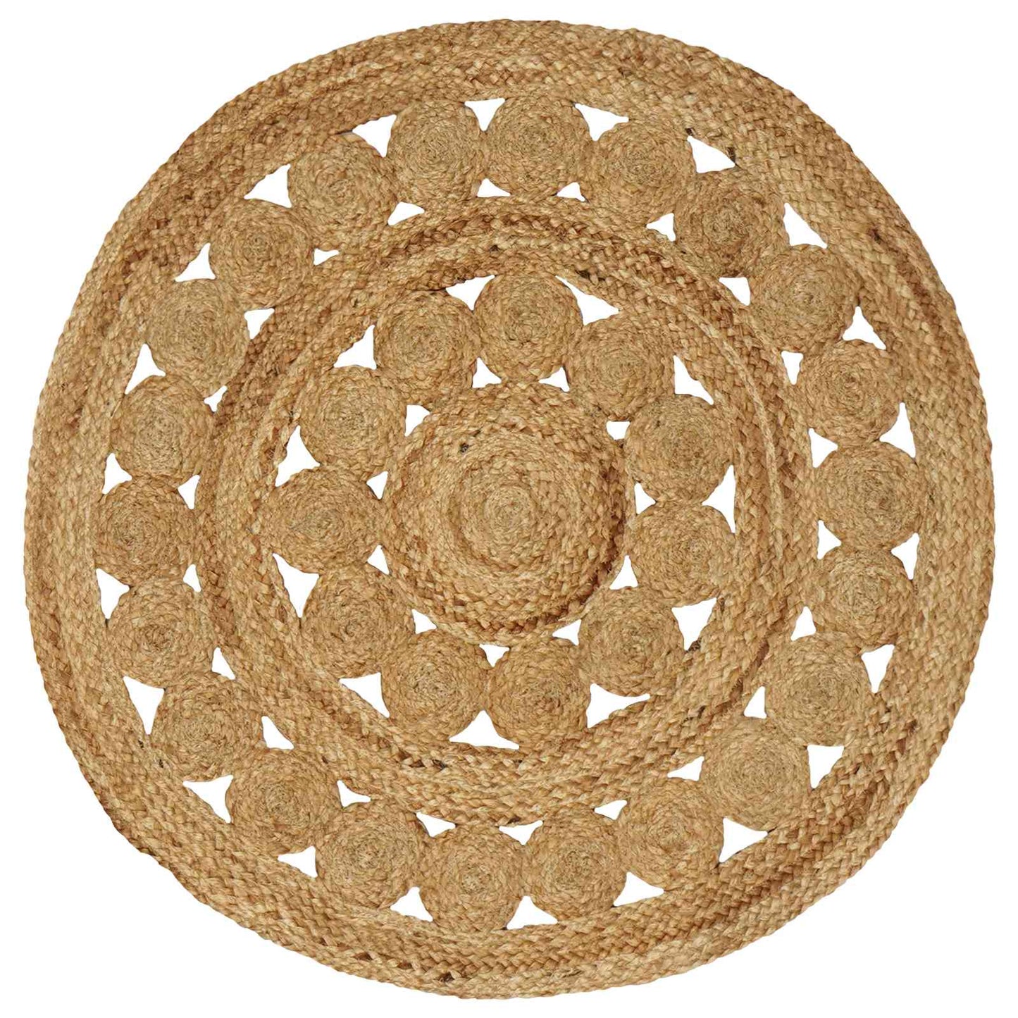 Områdetepper Naturlig Ø 90 cm Jute