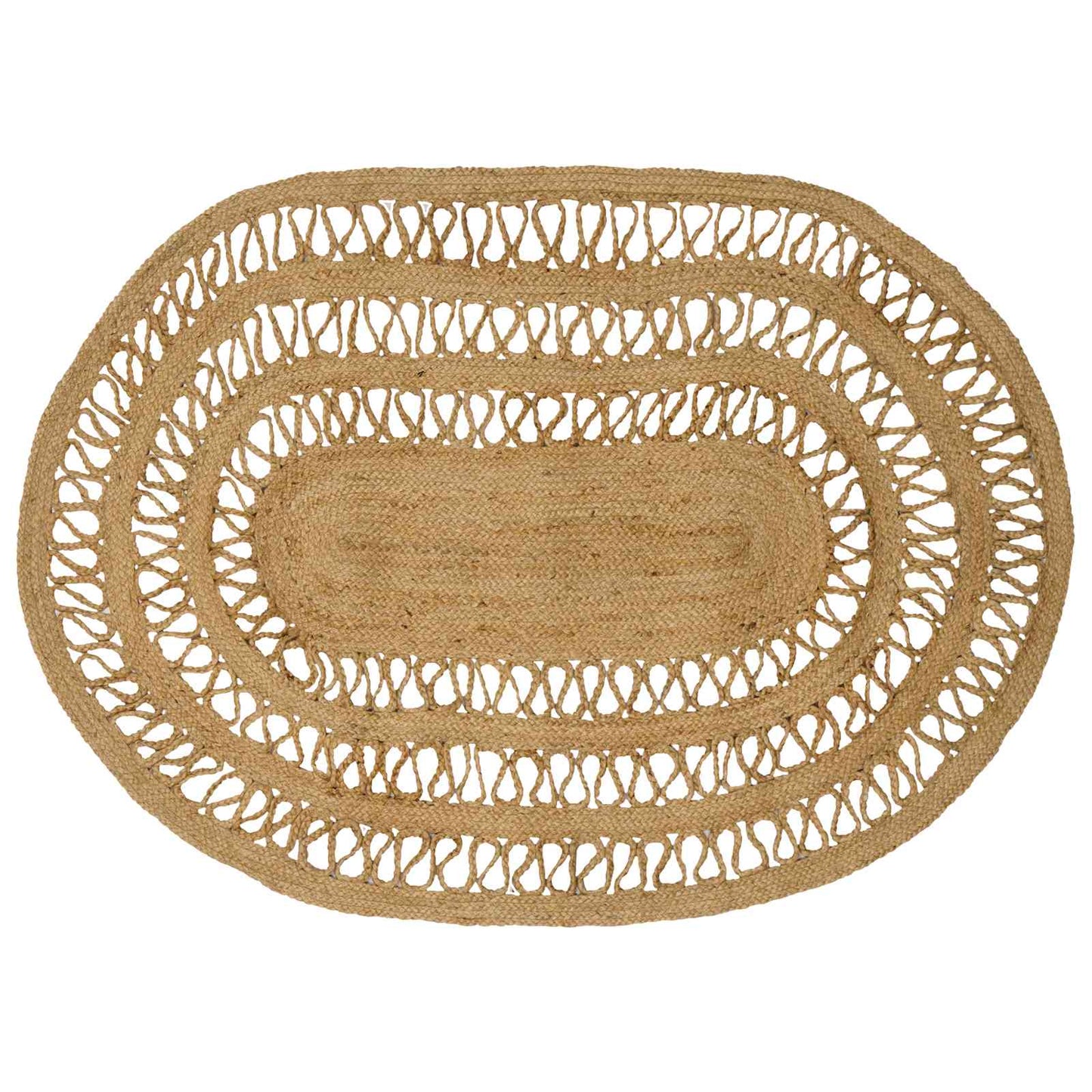Områdetepper Naturlig 100 x 152 cm Jute