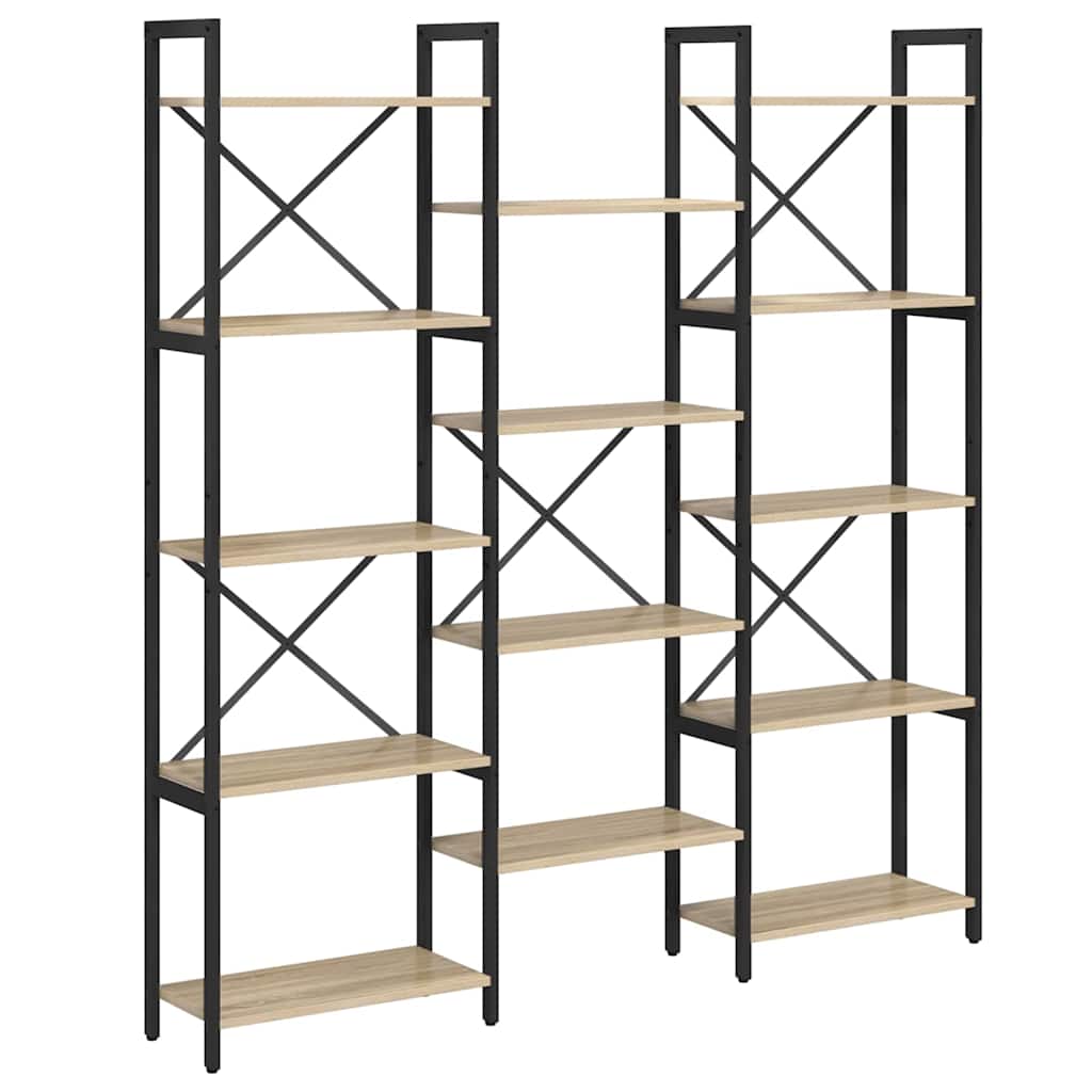 Bokhylle Sonoma eik 156 x 25 x 167 cm Konstruert tre