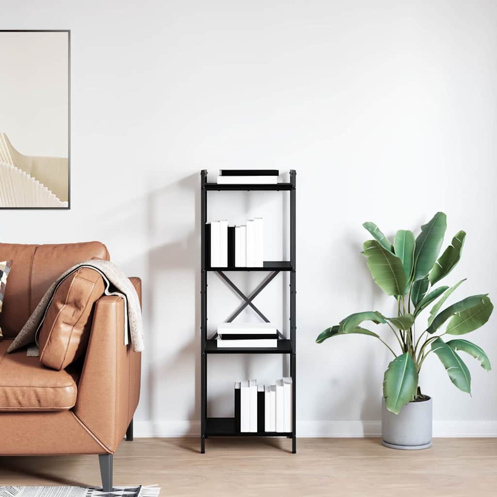 Bokhylle Svart Eik 40 x 30 x 119 cm Konstruert tre