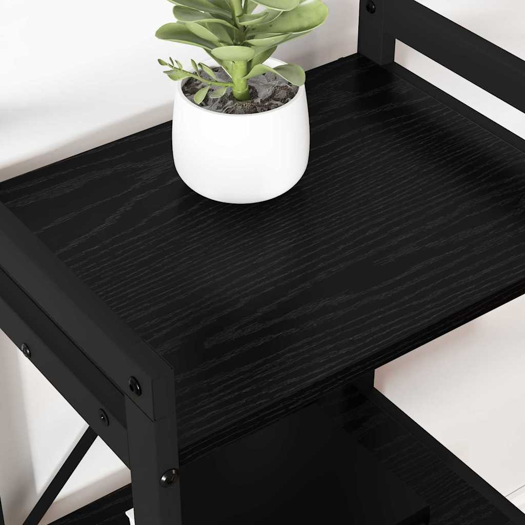 Bokhylle Svart Eik 40 x 30 x 85 cm Konstruert tre