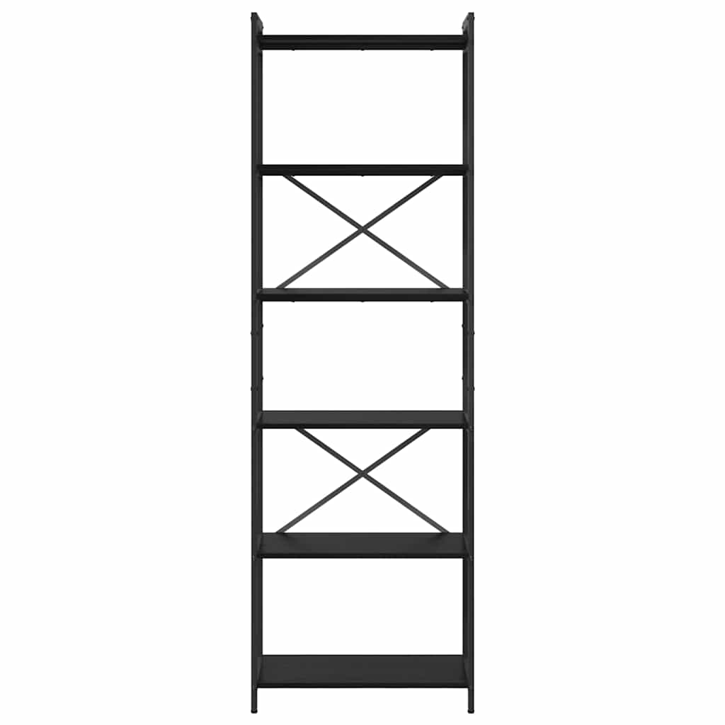 Bokhylle Svart Eik 60 x 30 x 189,5 cm Konstruert tre
