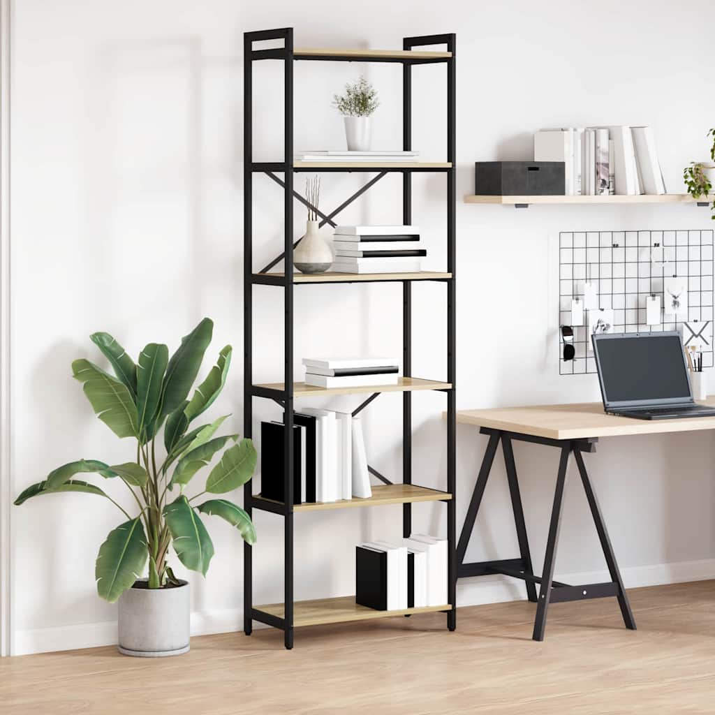 Bokhylle Sonoma eik 60 x 30 x 189,5 cm Konstruert tre