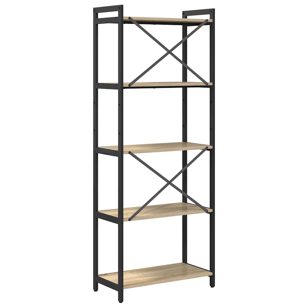 Bokhylle Sonoma eik 60 x 30 x 155 cm Konstruert tre