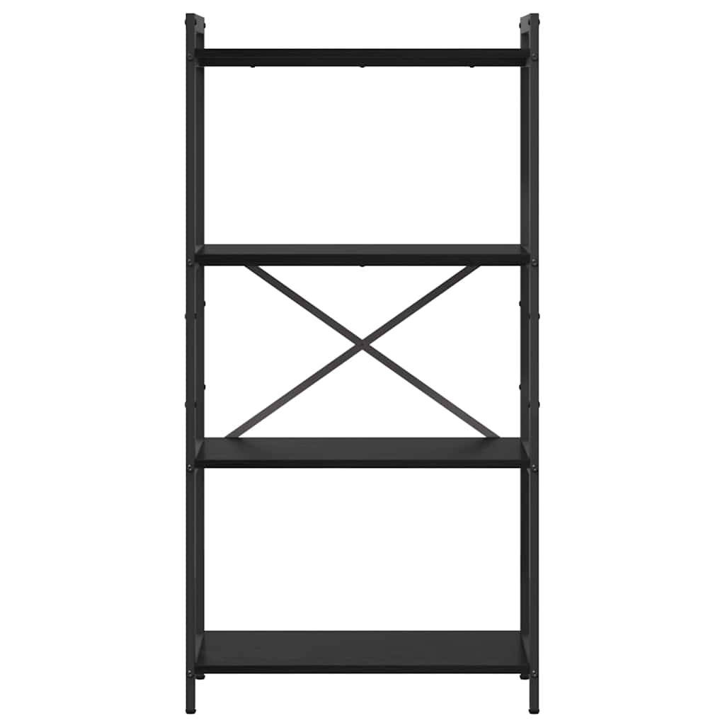 Bokhylle Svart Eik 60 x 30 x 120 cm Konstruert tre