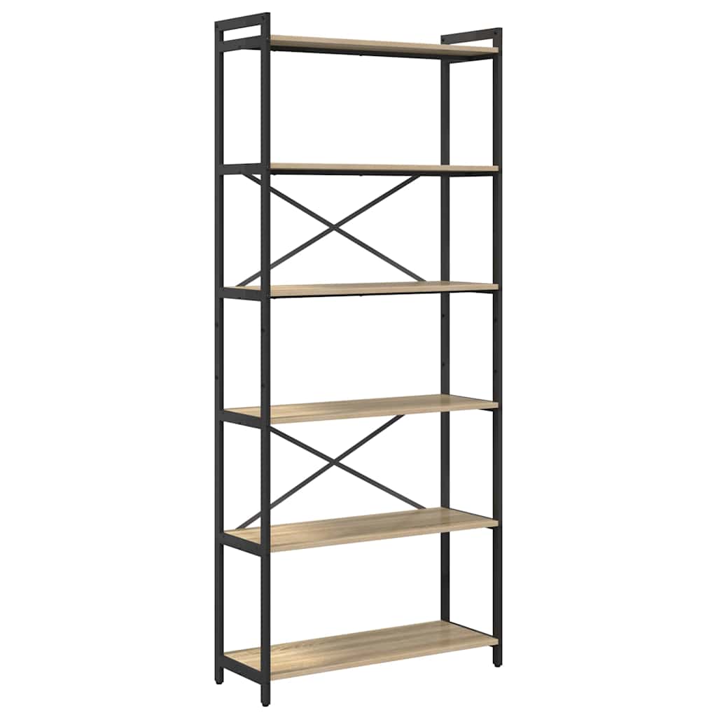 Bokhylle Sonoma eik 80 x 30 x 189,5 cm Konstruert tre