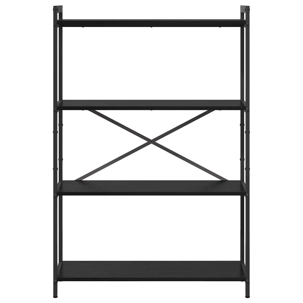 Bokhylle Svart Eik 80 x 30 x 120 cm Konstruert tre
