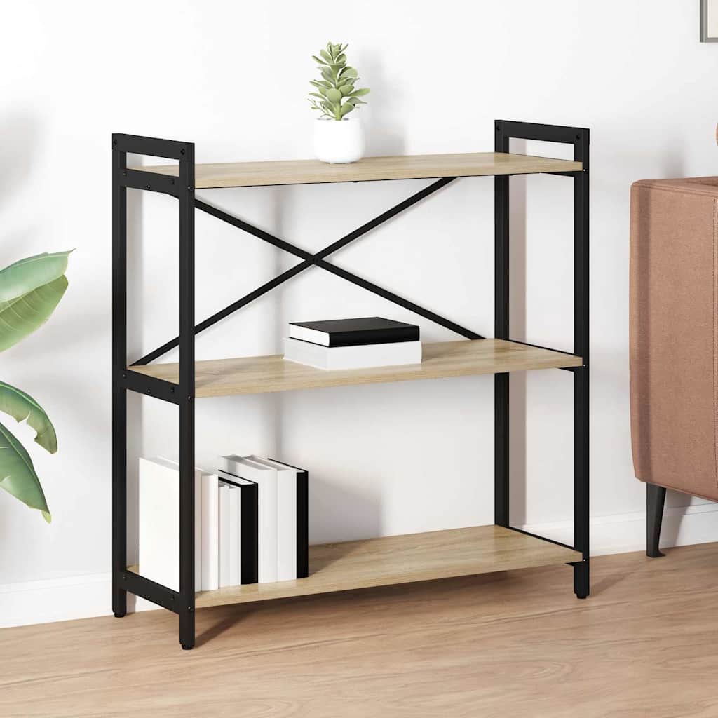 Bokhylle Sonoma eik 80 x 30 x 85 cm Konstruert tre