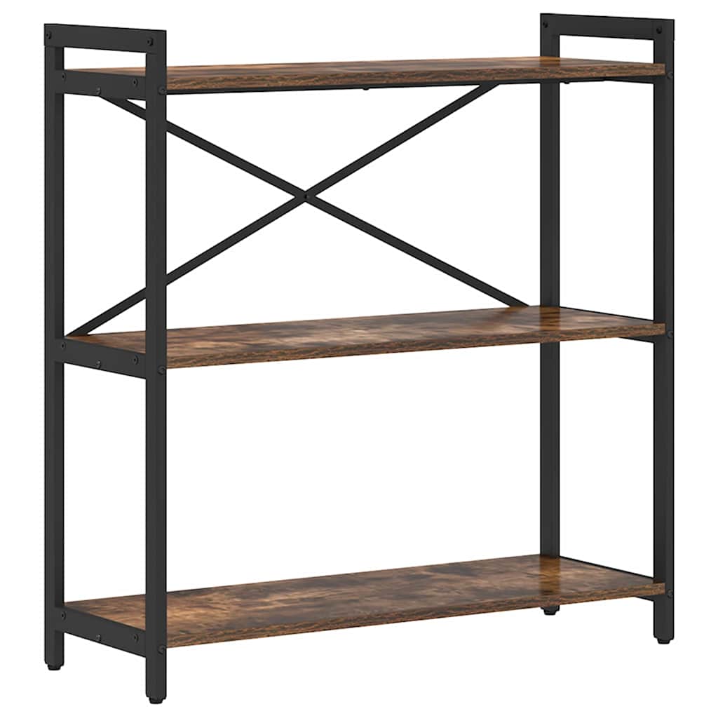 Bokhylle Røkt eik 80 x 30 x 85 cm Konstruert tre