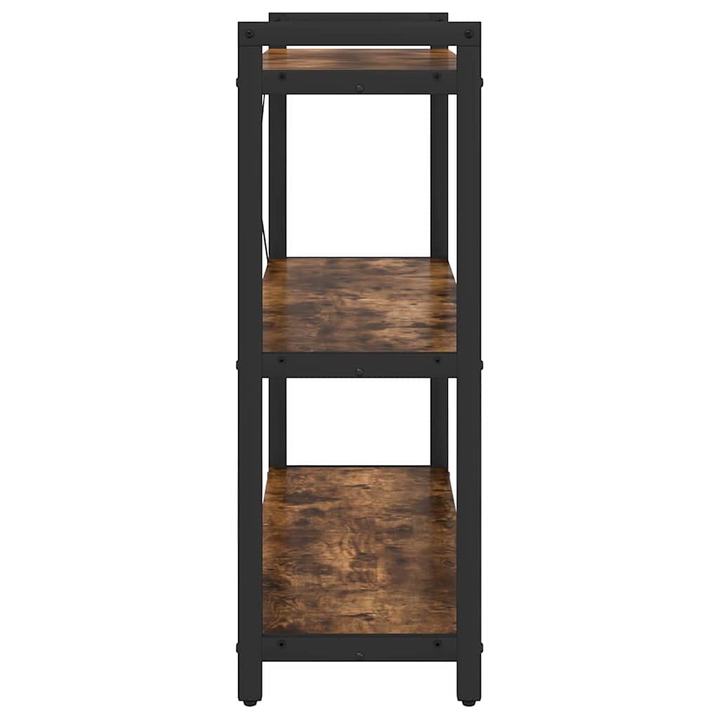 Bokhylle Røkt eik 80 x 30 x 85 cm Konstruert tre