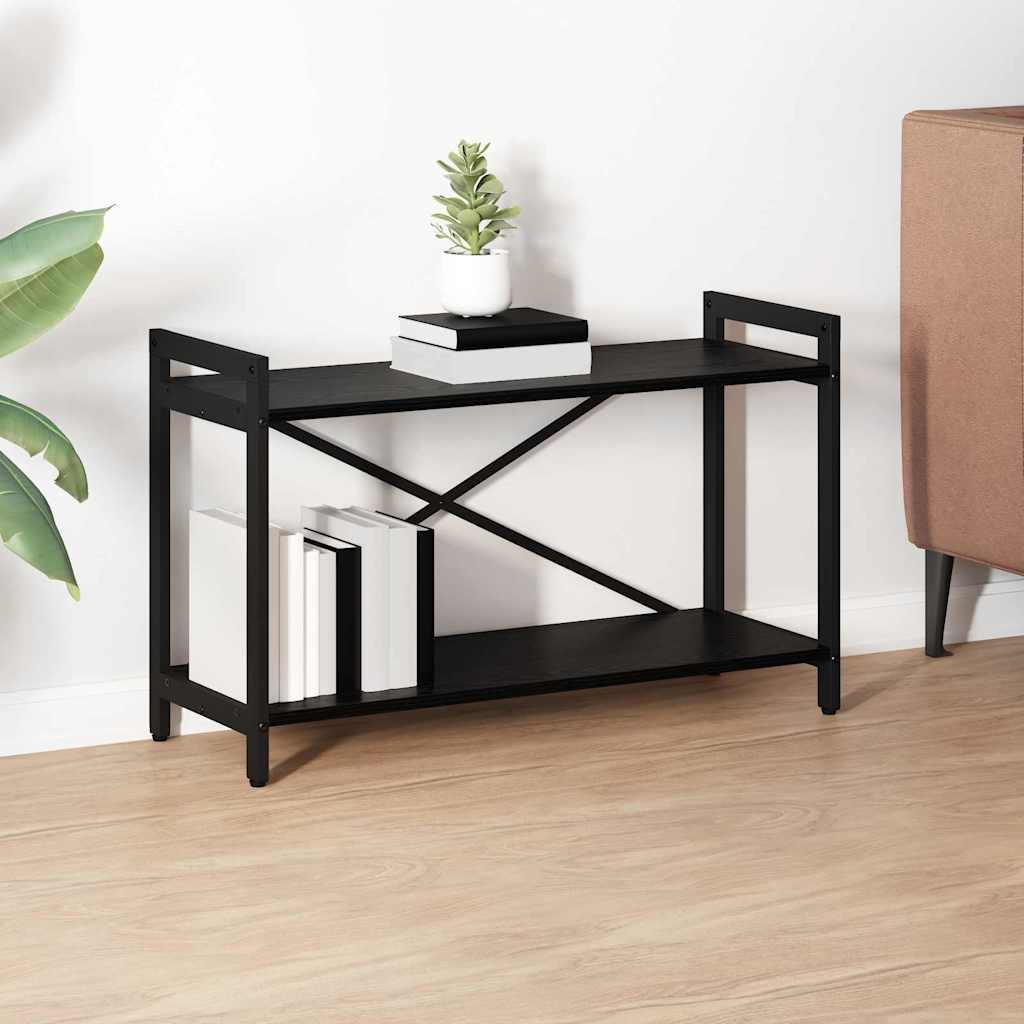 Bokhylle Svart Eik 80 x 30 x 50 cm Konstruert tre