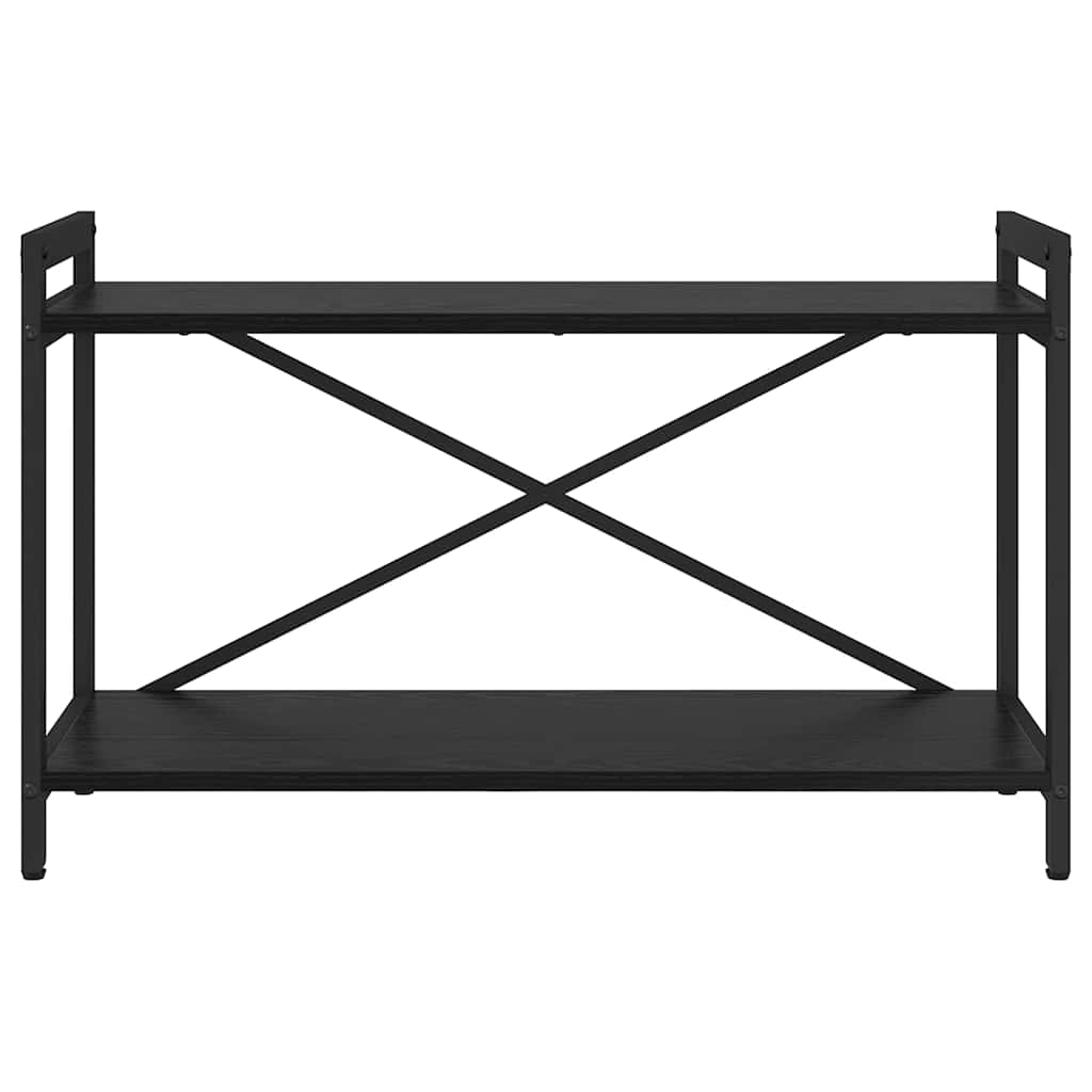 Bokhylle Svart Eik 80 x 30 x 50 cm Konstruert tre
