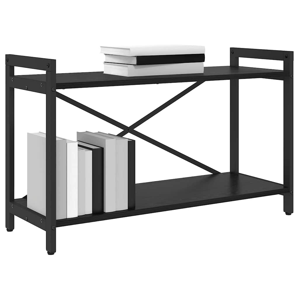 Bokhylle Svart Eik 80 x 30 x 50 cm Konstruert tre