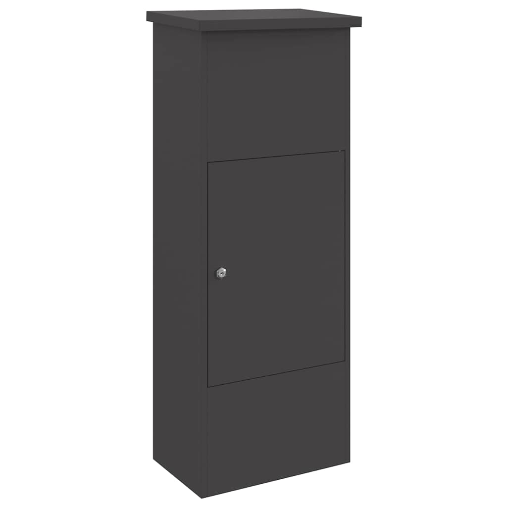 Pakkeinnkast med lagring Svart 44,5 x 29 x 110,5 cm Stål vidaXL