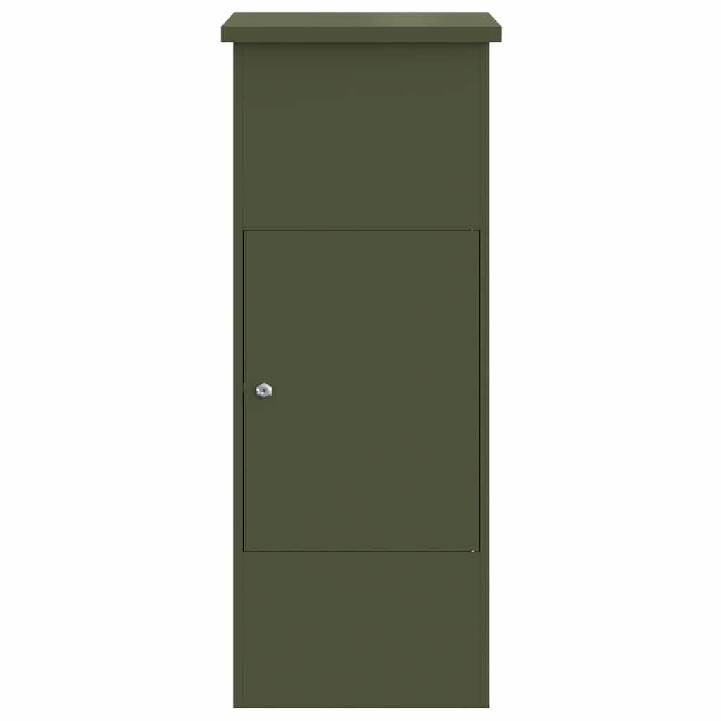 Pakkeinnkast med lagring Olivengrønn 44,5 x 29 x 110,5 cm Stål