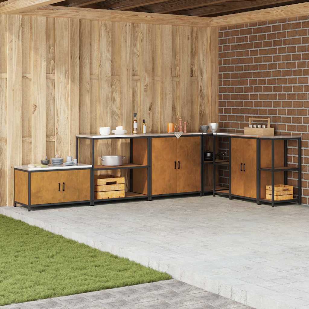 Kjøkkenoppbevaring HATTEM Rusten 90 x 50 x 92 cm Stål