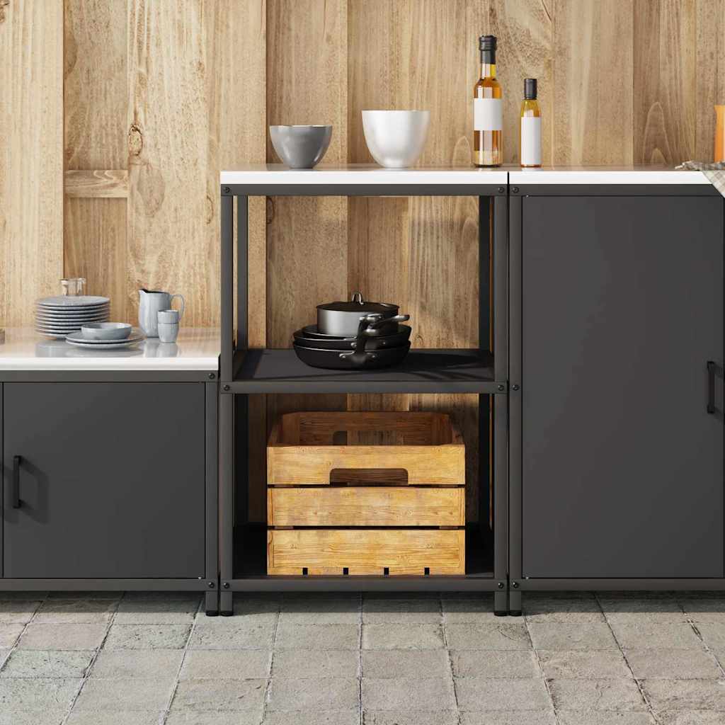 Kjøkkenoppbevaring HATTEM Svart 60 x 50 x 92 cm Stål