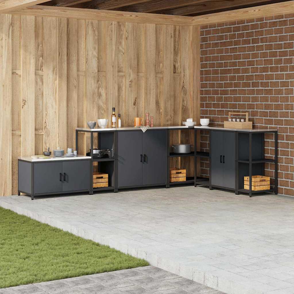 Kjøkkenoppbevaring HATTEM Antrasitt 40 x 50 x 92 cm Stål