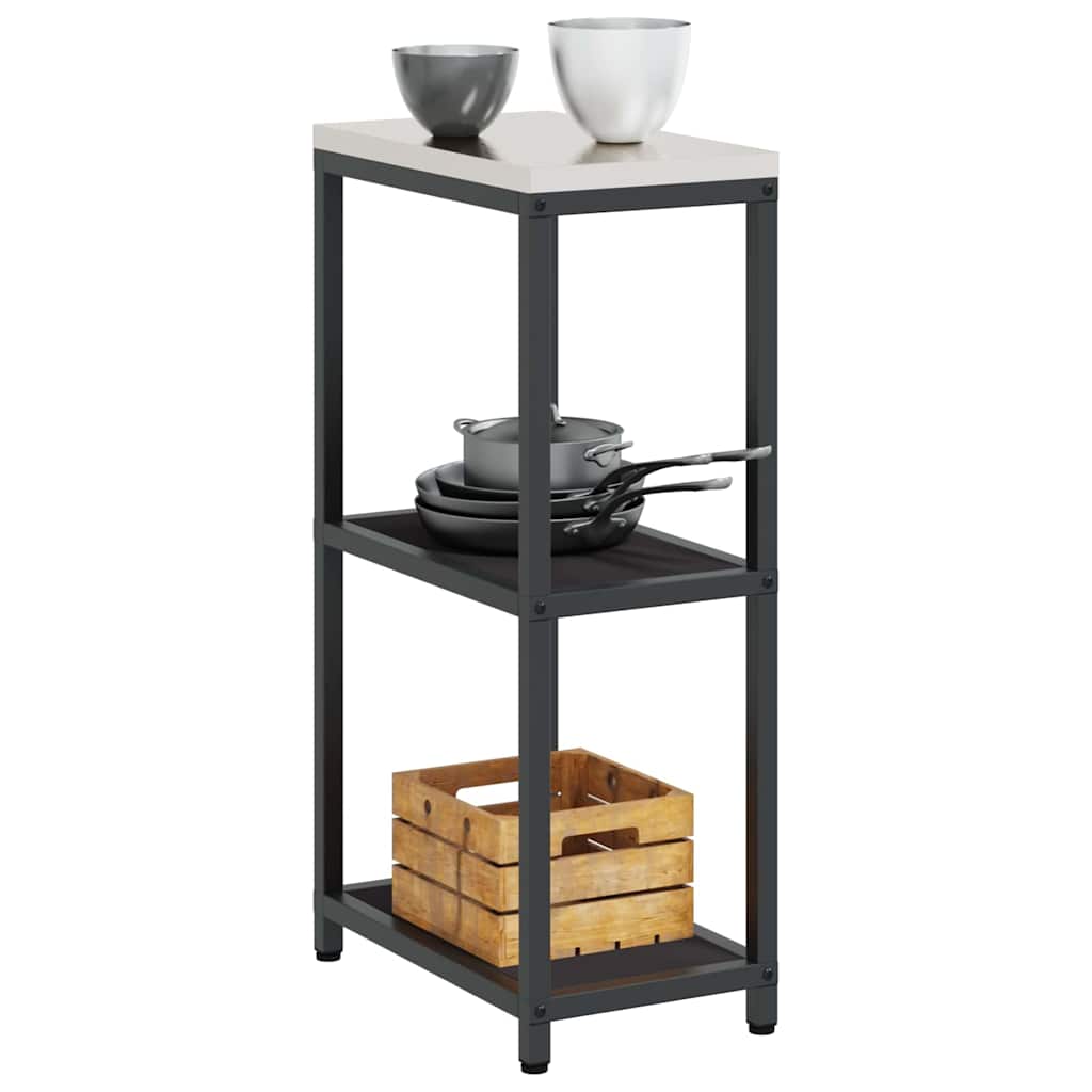 Kjøkkenoppbevaring HATTEM Svart 30 x 50 x 92 cm Stål
