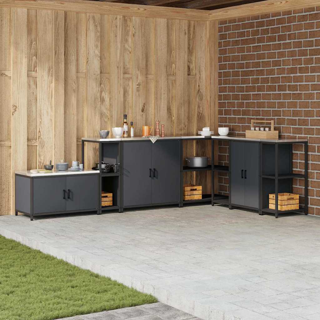 Kjøkkenoppbevaring HATTEM Antrasitt 30 x 50 x 92 cm Stål