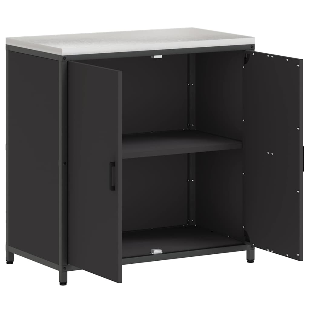Kjøkkenoppbevaring HATTEM Svart 90 x 50 x 92 cm Stål