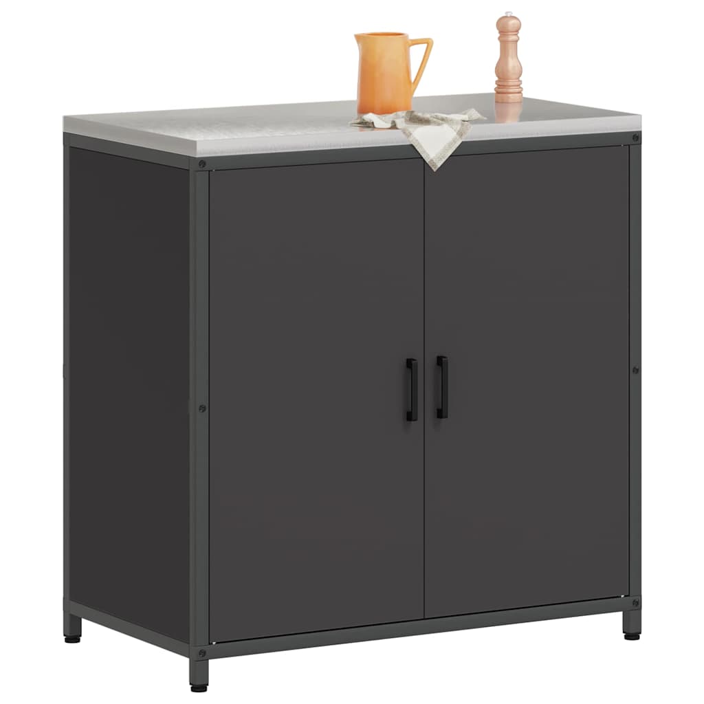 Kjøkkenoppbevaring HATTEM Svart 90 x 50 x 92 cm Stål