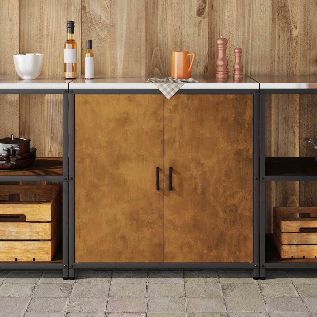 Kjøkkenoppbevaring HATTEM Rusten 90 x 50 x 92 cm Stål