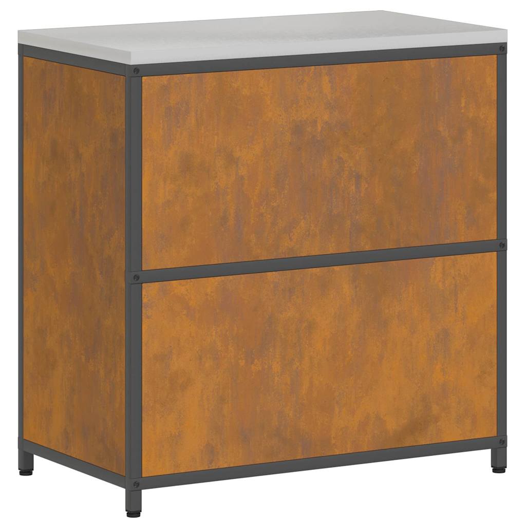 Kjøkkenoppbevaring HATTEM Rusten 90 x 50 x 92 cm Stål