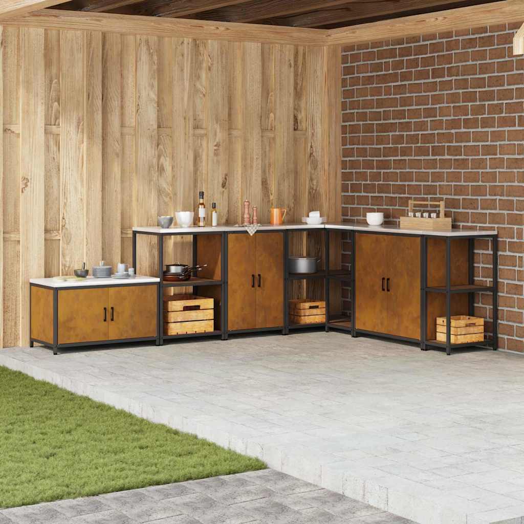 Kjøkkenoppbevaring HATTEM Rusten 60 x 50 x 92 cm Stål