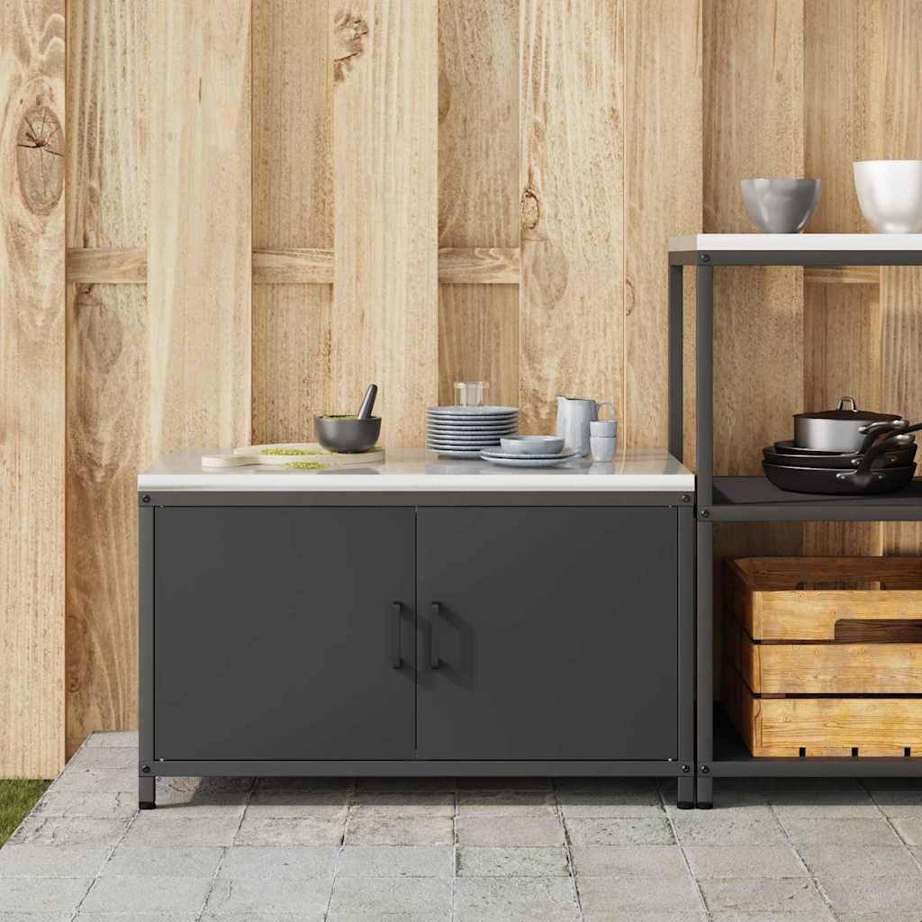 Kjøkkenoppbevaring HATTEM Svart 90 x 50 x 53 cm Stål