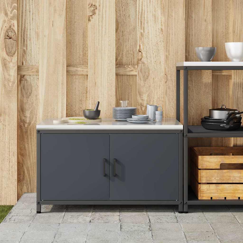Kjøkkenoppbevaring HATTEM Antrasitt 90 x 50 x 53 cm Stål