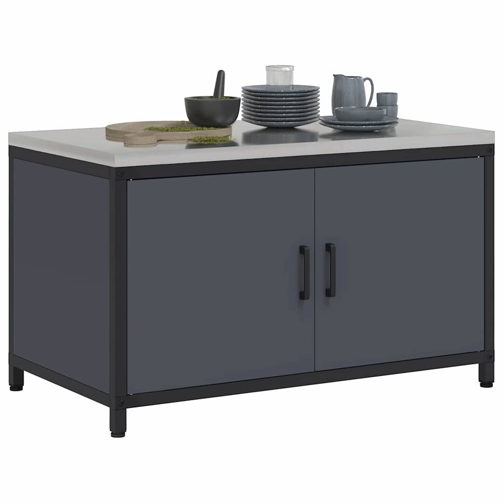 Kjøkkenoppbevaring HATTEM Antrasitt 90 x 50 x 53 cm Stål