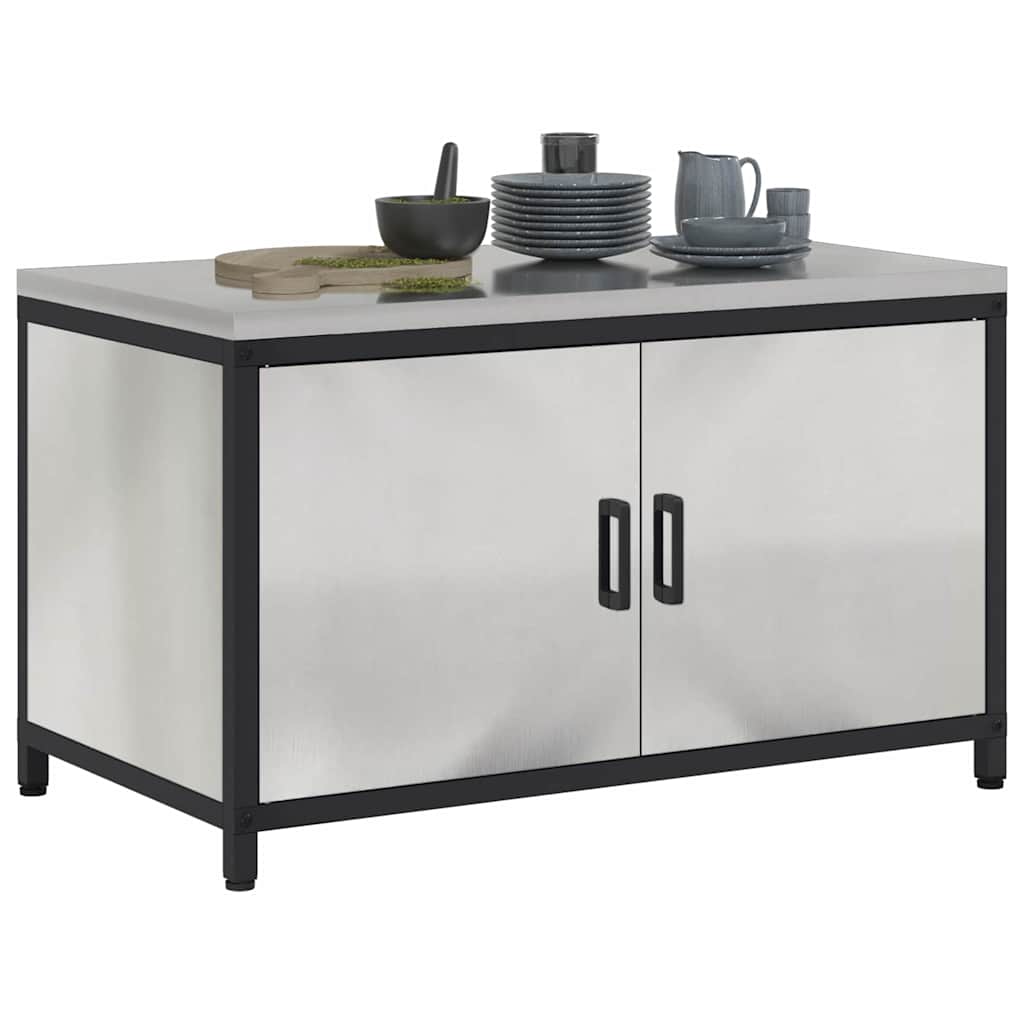 Kjøkkenoppbevaring HATTEM Sølv 90 x 50 x 53 cm Stål
