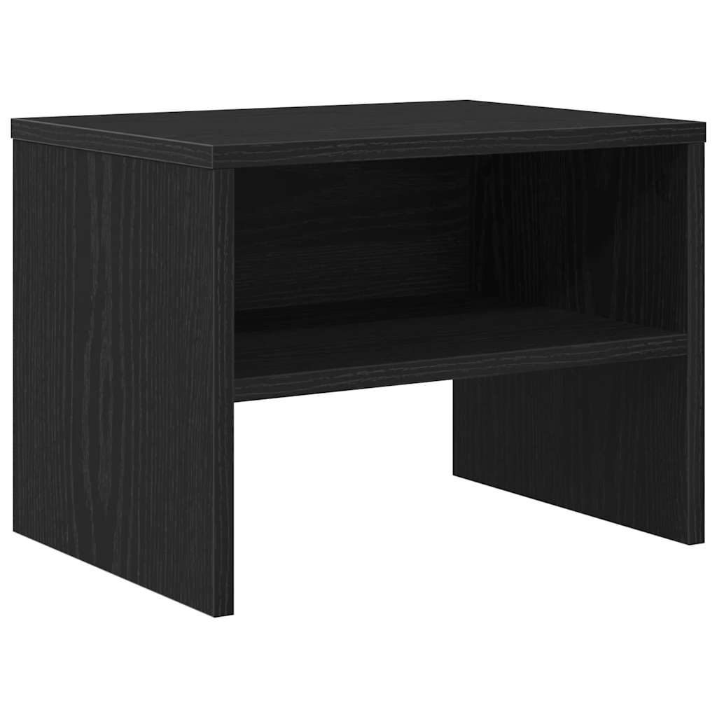 Nattbordskap 2 pcs Svart eik 40 x 40 x 30 cm Konstruert tre