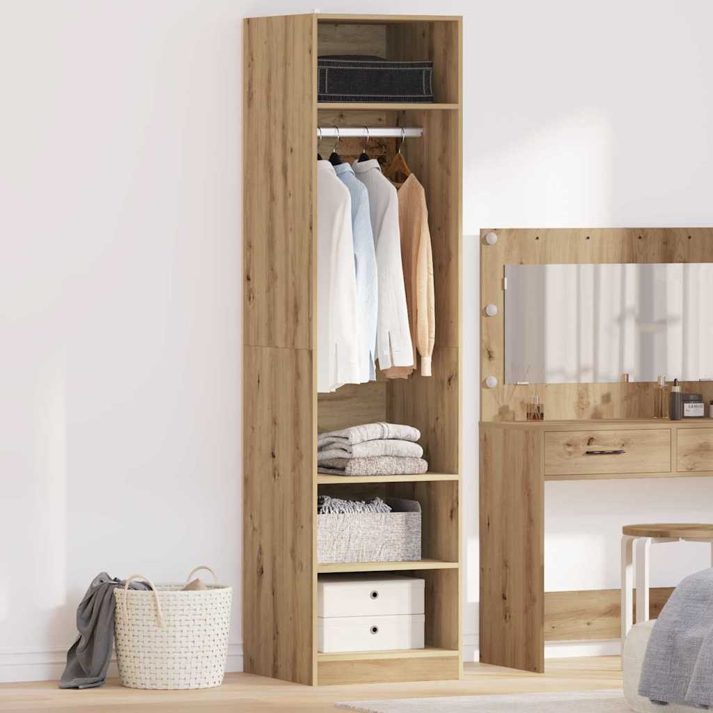Garderobeskap Artisan Eik 50 x 50 x 200 cm Konstruert tre