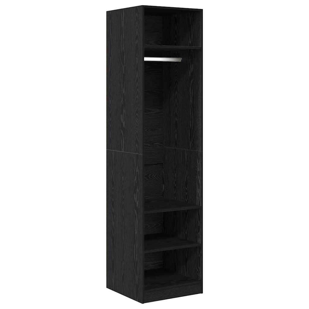 Garderobeskap Svart Eik 50 x 50 x 200 cm Konstruert tre