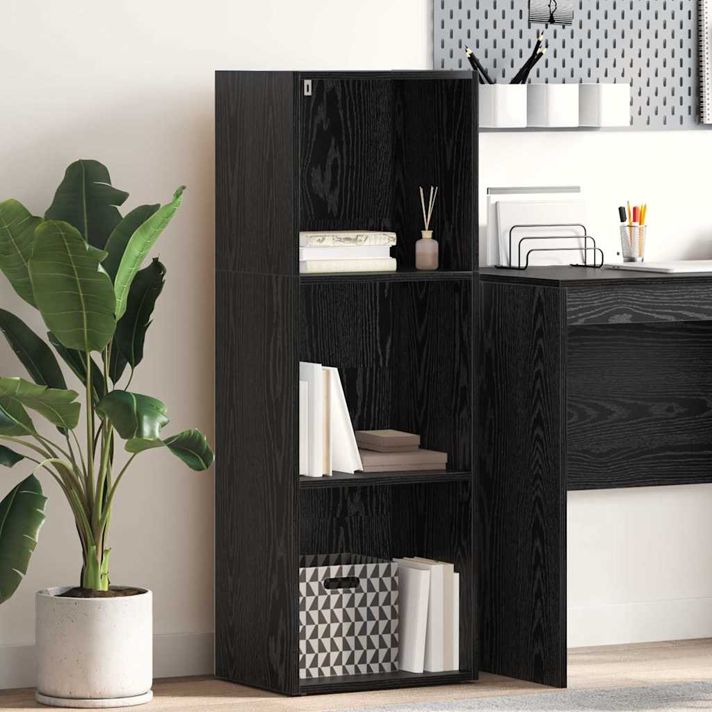 Bokhylle Svart Eik 40 x 30 x 114 cm Konstruert tre