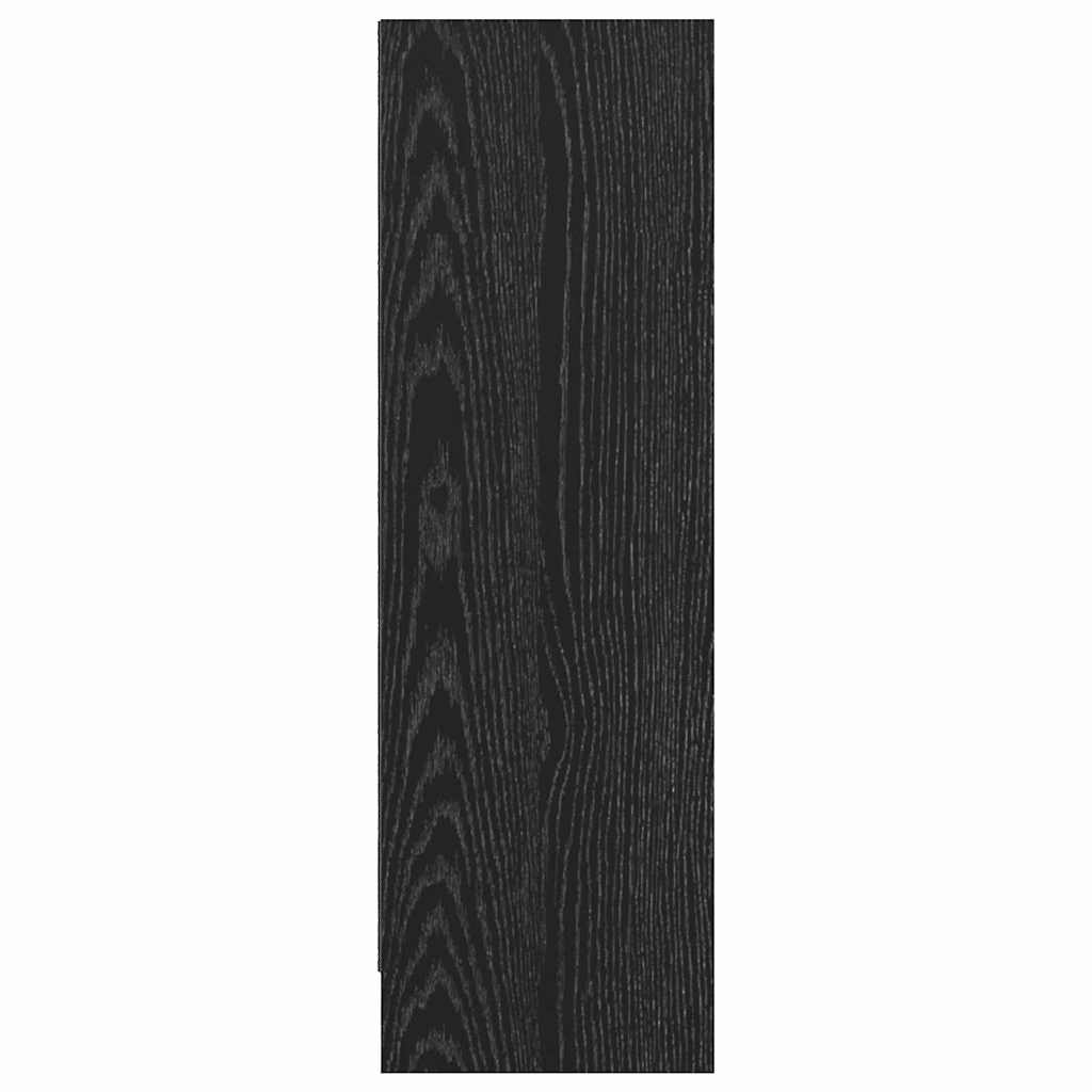 Bokhylle Svart Eik 80 x 24 x 76 cm Konstruert tre