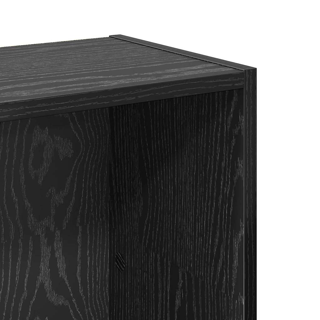 Bokhylle Svart Eik 80 x 24 x 109 cm Konstruert tre