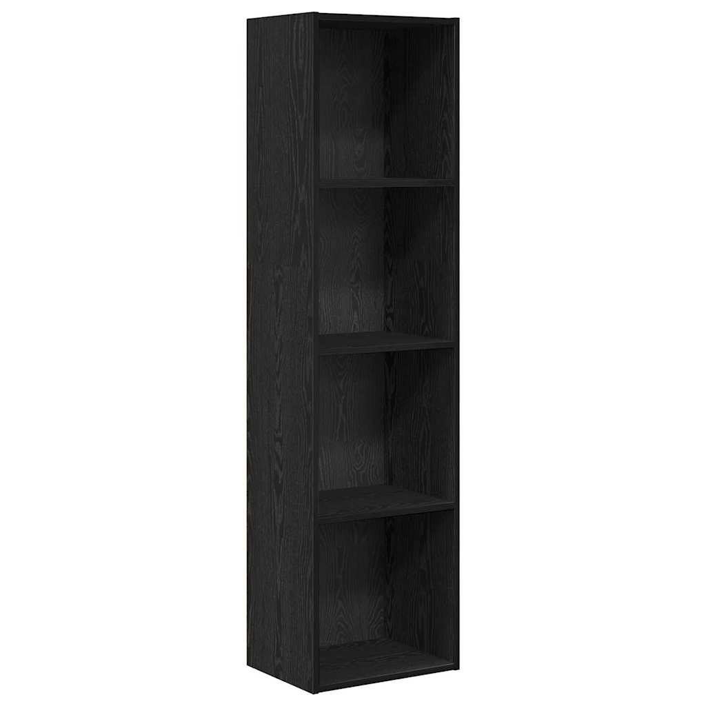 Bokhylle Svart Eik 40 x 30 x 152 cm Konstruert tre