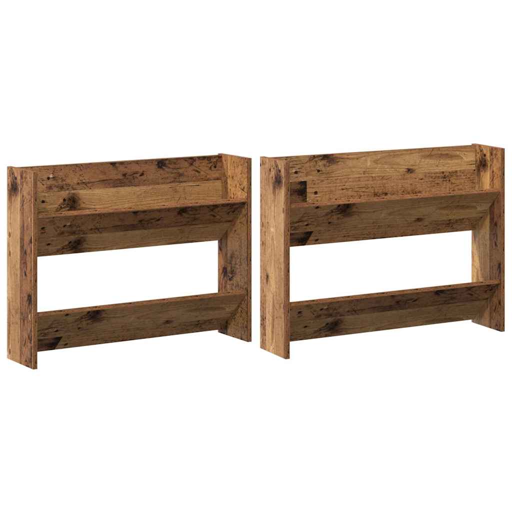 Sko Skap 2 pcs Gammelt tre 80 x 18 x 60 cm Konstruert tre