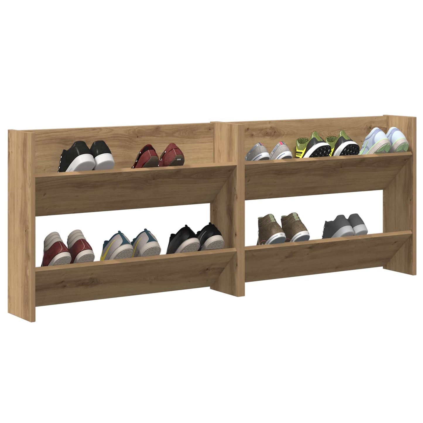 Sko Skap 2 pcs Artisan Eik 81 x 18 x 60 cm Konstruert tre